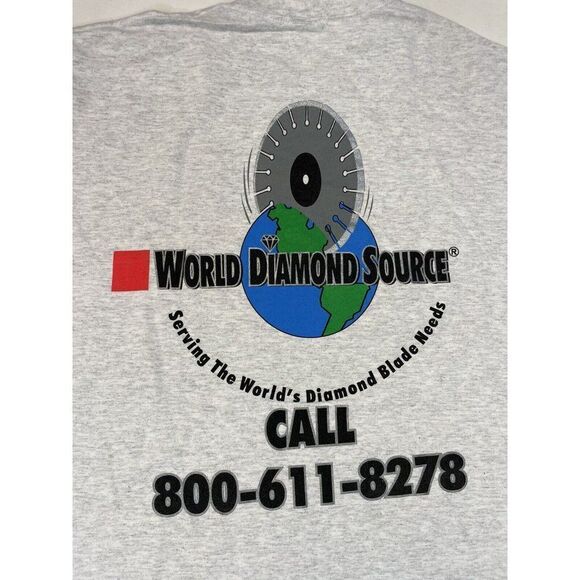 World Diamond Source Blades Graphic T-shirt Men XL Gray Short Sleeve - Picture 2 of 7